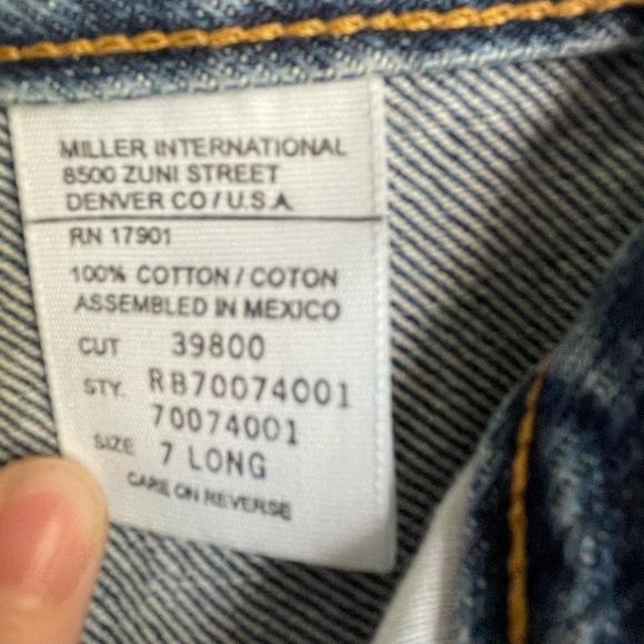 Rockies Vintage 80's lo- Rise relaxedCowboy Jeans size 7 long - Picture 11 of 15